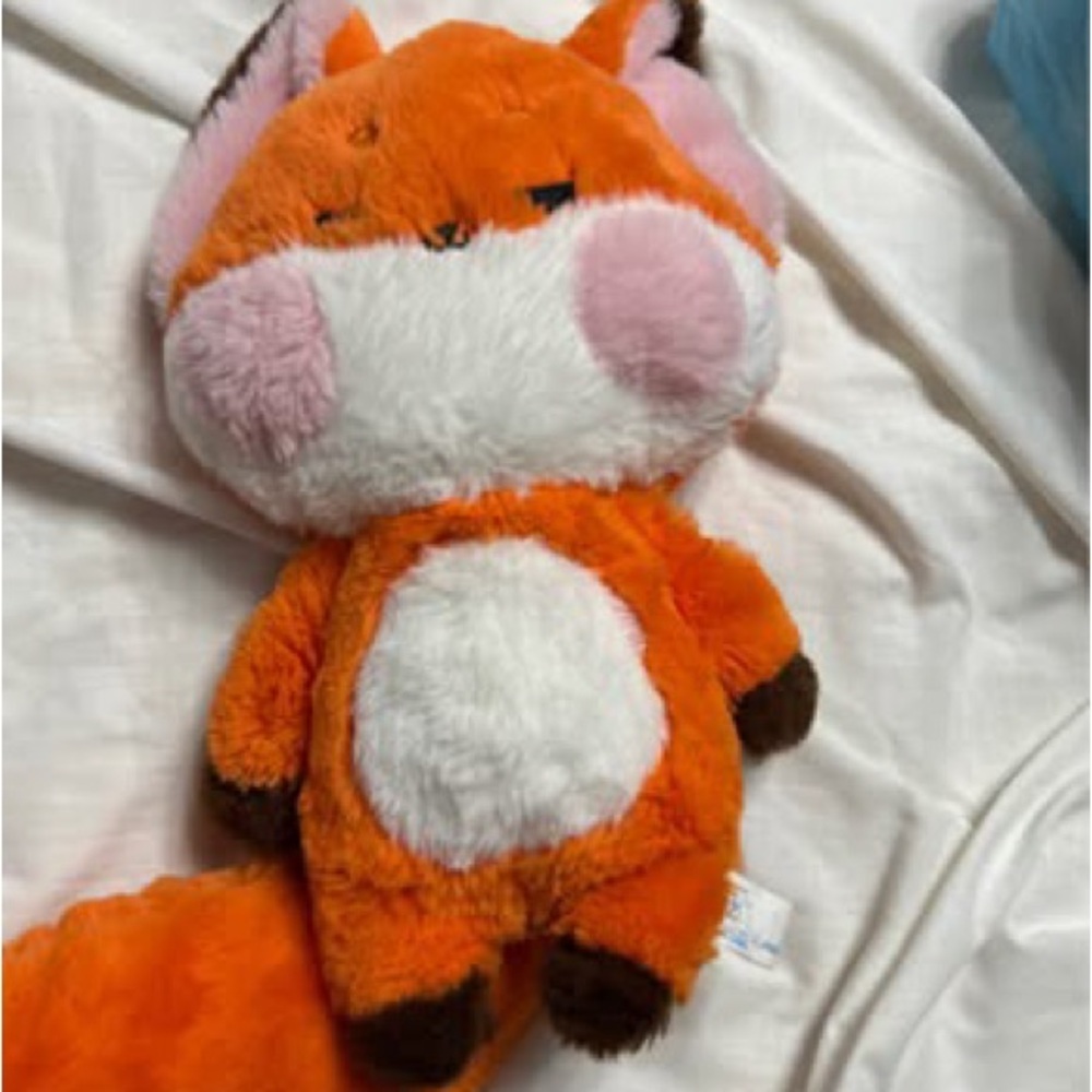 Plush Orange Fox Stuffed Toy - Soft Cuddly Animal Plush